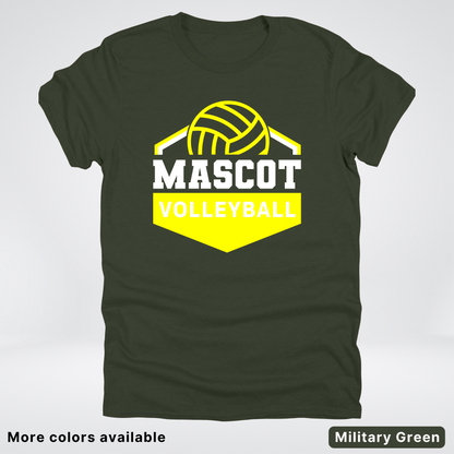 Custom Mascot - Yellow - Volleyball Design 66 - T-Shirt