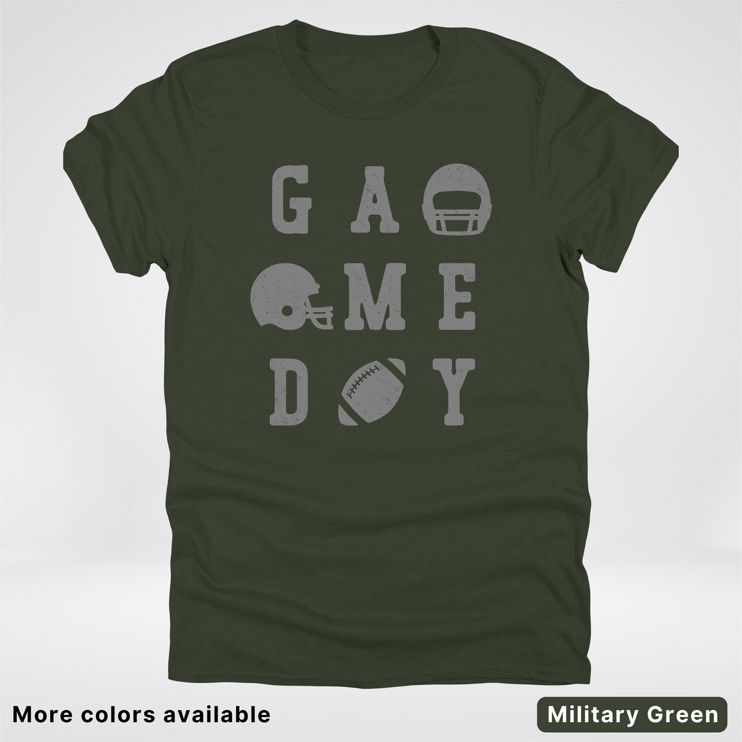 Game Day Football 3 x 3 - Gray Design  - T-Shirt
