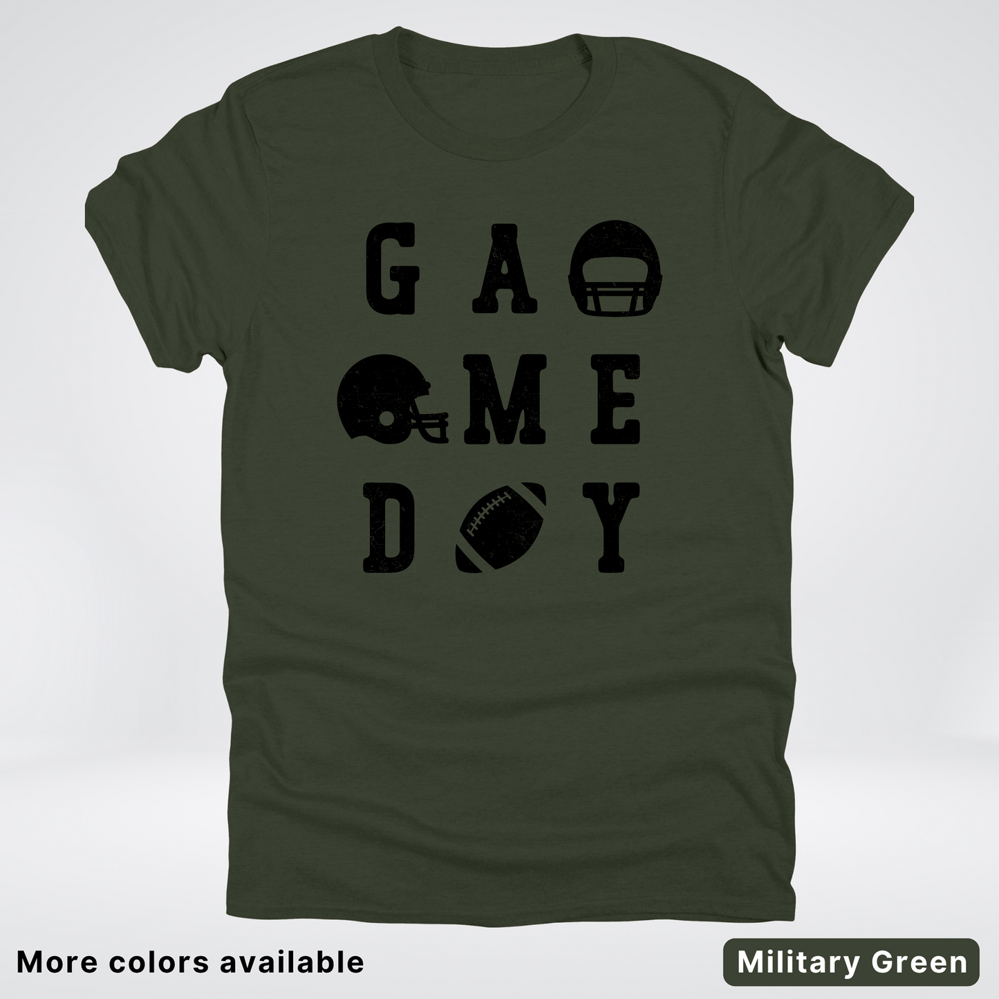 Game Day Football 3 x 3 - Black Design - T-Shirt