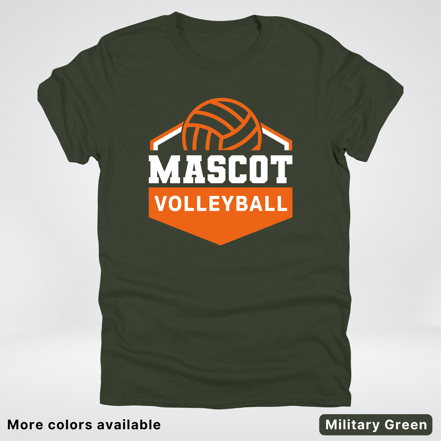 Custom Mascot - Orange - Volleyball Design 70 - T-Shirt