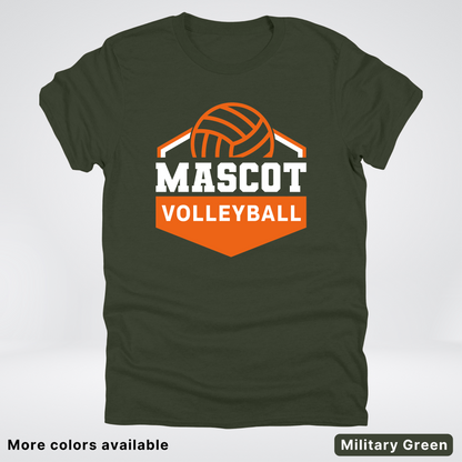 Custom Mascot - Orange - Volleyball Design 70 - T-Shirt