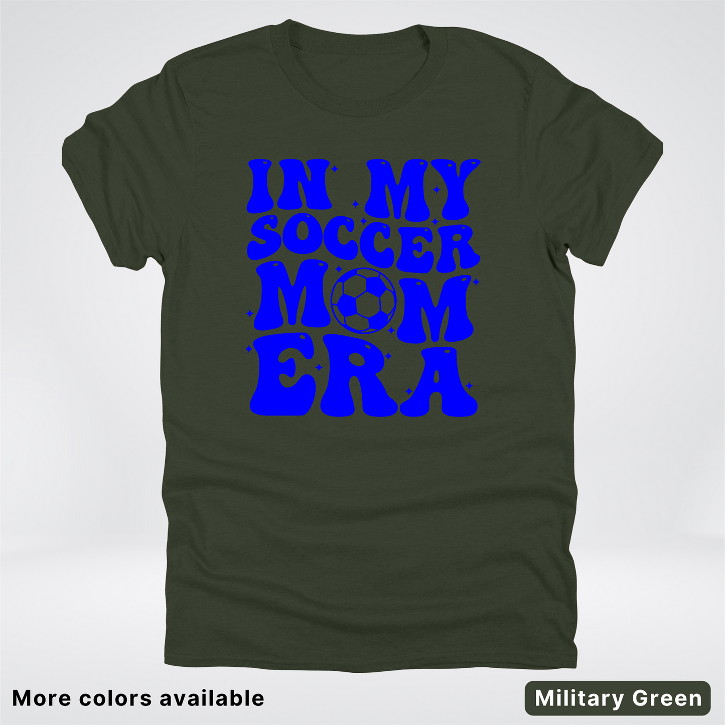 In My Soccer Mom Era – Blue Design - T-Shirt