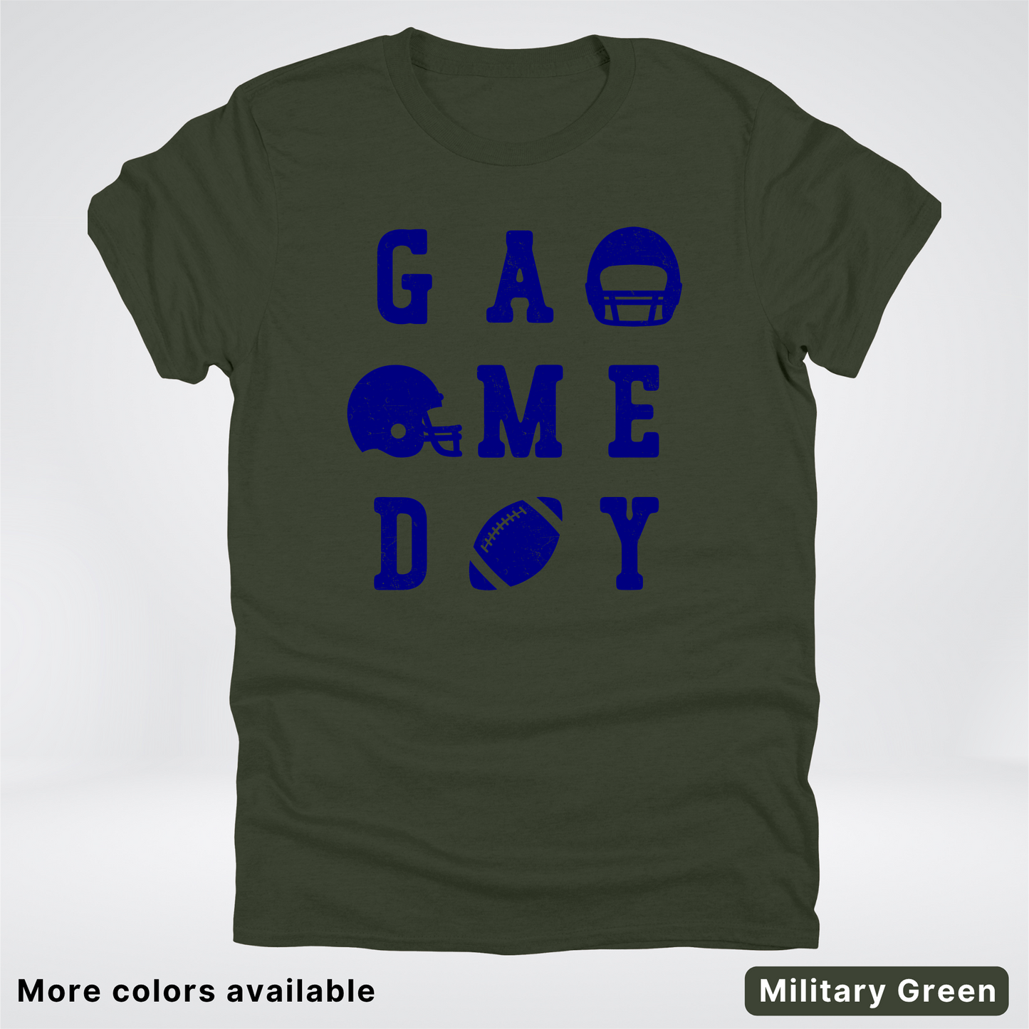 Game Day Football 3 x 3 - Navy Design - T-Shirt