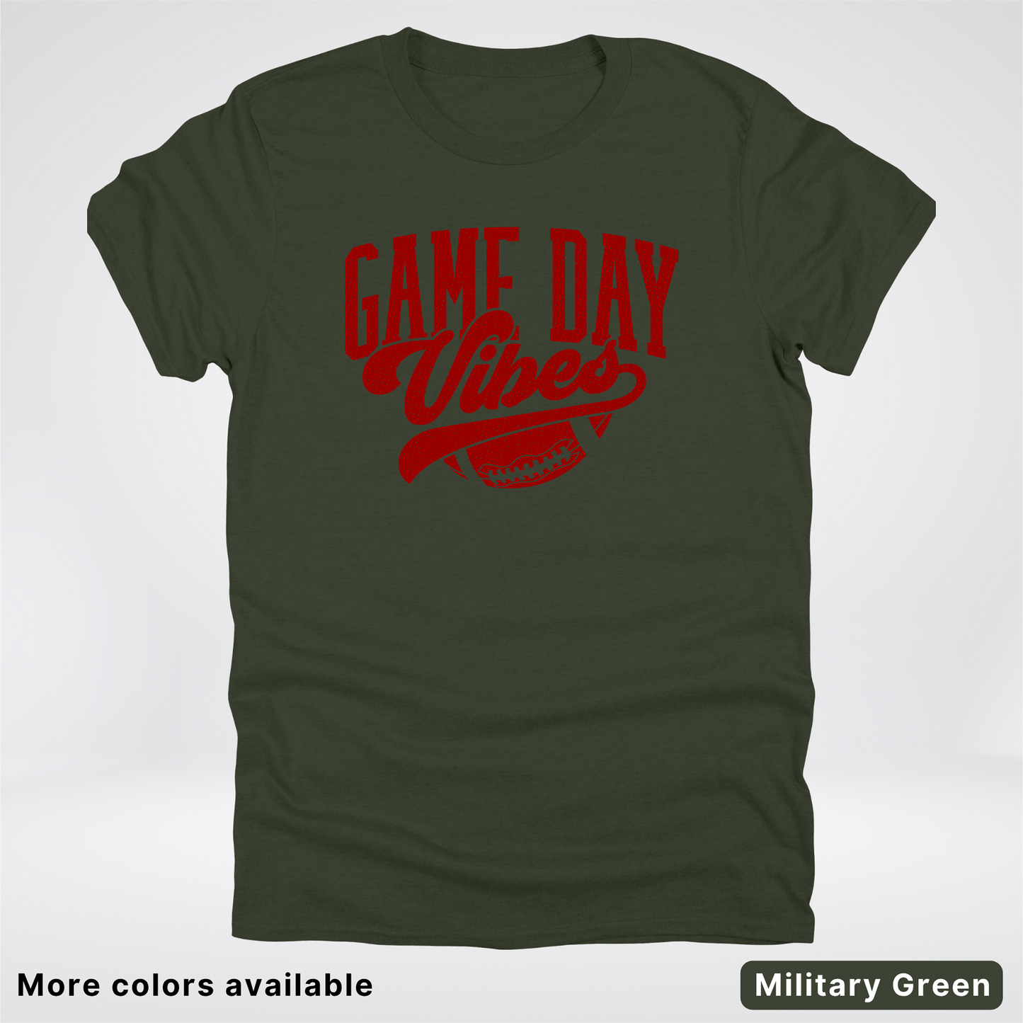 Game Day Vibes –Maroon Design - Football - T-Shirt