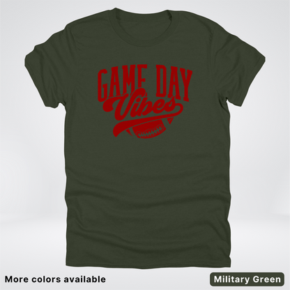 Game Day Vibes –Maroon Design - Football - T-Shirt