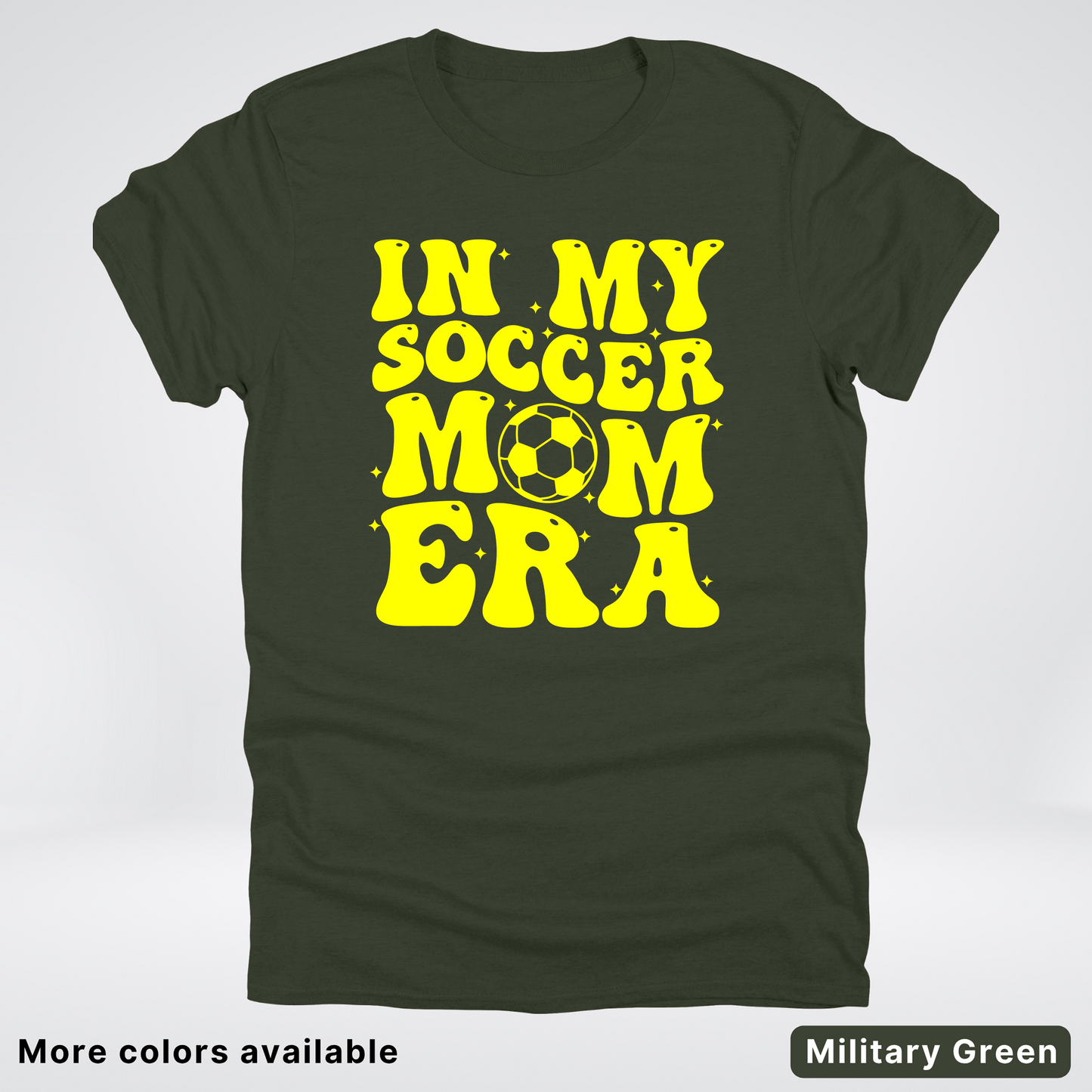 In My Soccer Mom Era – Yellow Design - T-Shirt