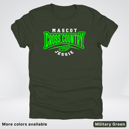 Custom Mascot & Name – Green Design – Cross Country 09 - T-Shirt
