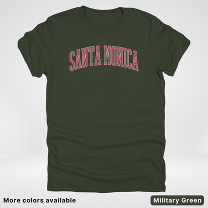 Santa Monica Destination - Red Design - T-Shirt