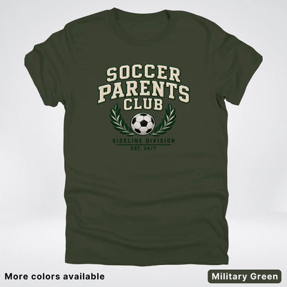 Soccer Parents Club Faux Embroidery Sideline T-Shirt