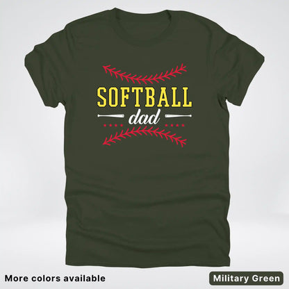 Softball Dad - White Design - T-Shirt