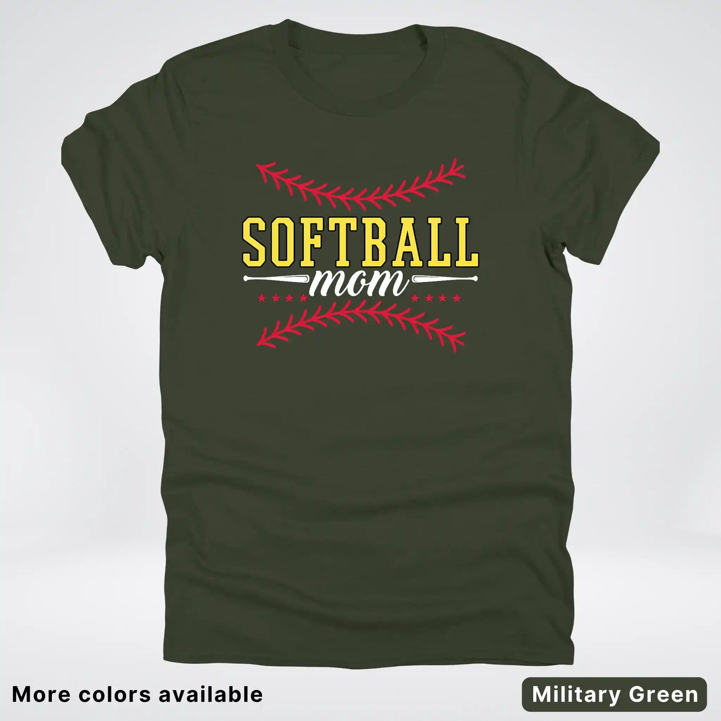 Softball Mom - White Design - T-Shirt