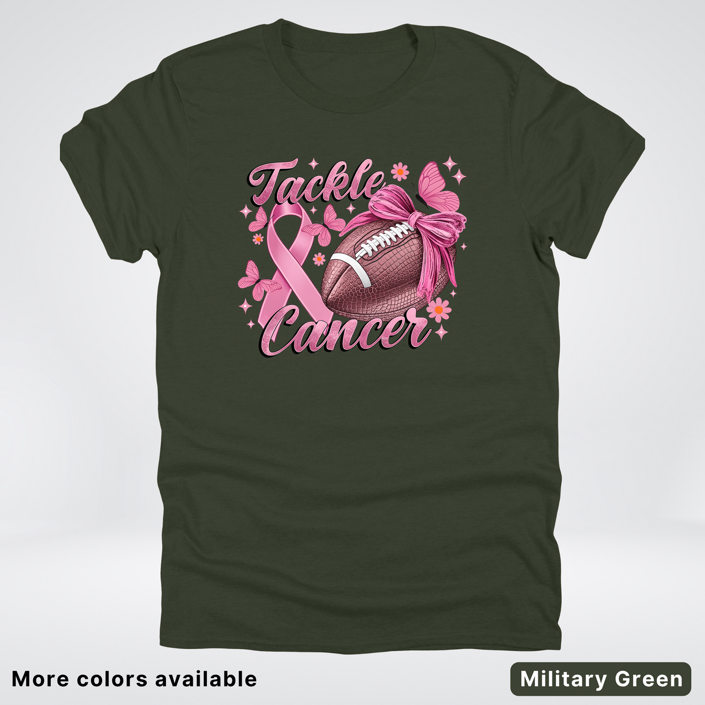 Tackle Cancer Coquette 02 Football T-Shirt
