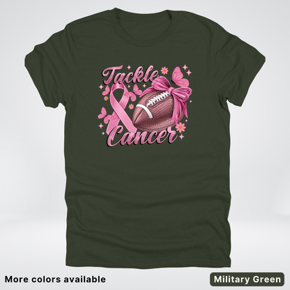 Tackle Cancer Coquette 02 Football T-Shirt