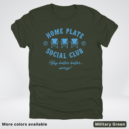 Home Plate Social Club – Light Blue Design - T-Shirt