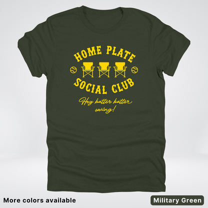 Home Plate Social Club – Gold Design - T-Shirt
