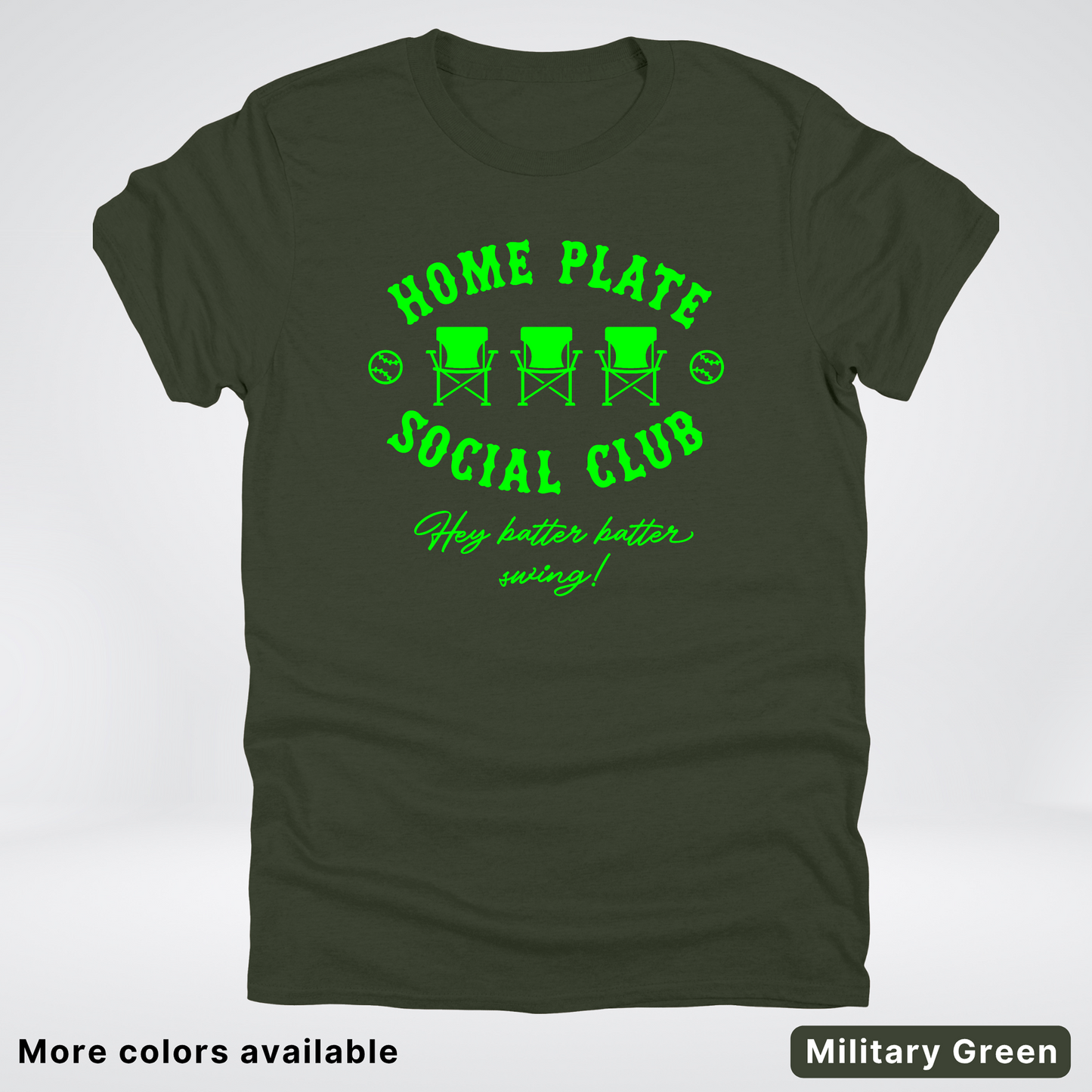 Home Plate Social Club – Green Design - T-Shirt