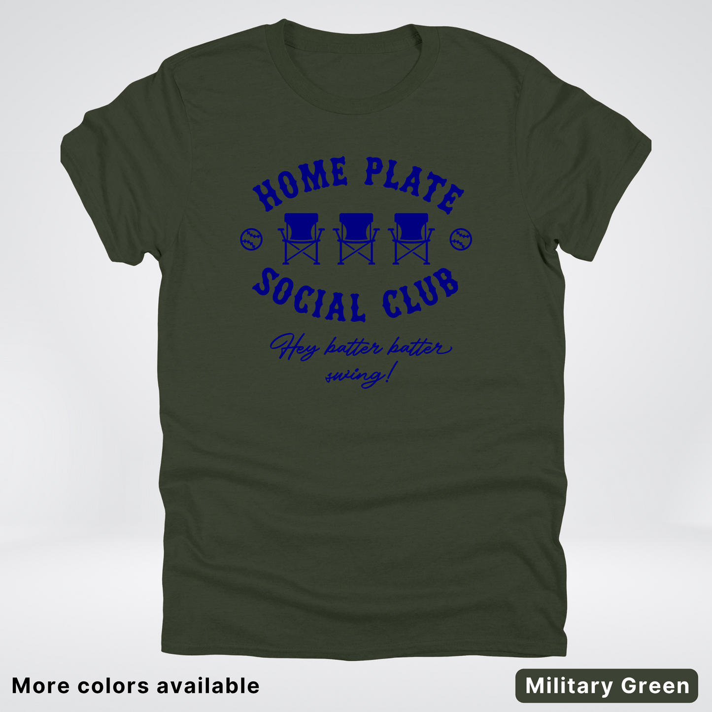 Home Plate Social Club – Navy Design - T-Shirt