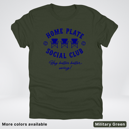 Home Plate Social Club – Navy Design - T-Shirt