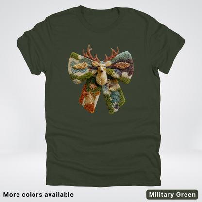 Neutral Woodland Bow Hook Yard Faux - T-Shirt