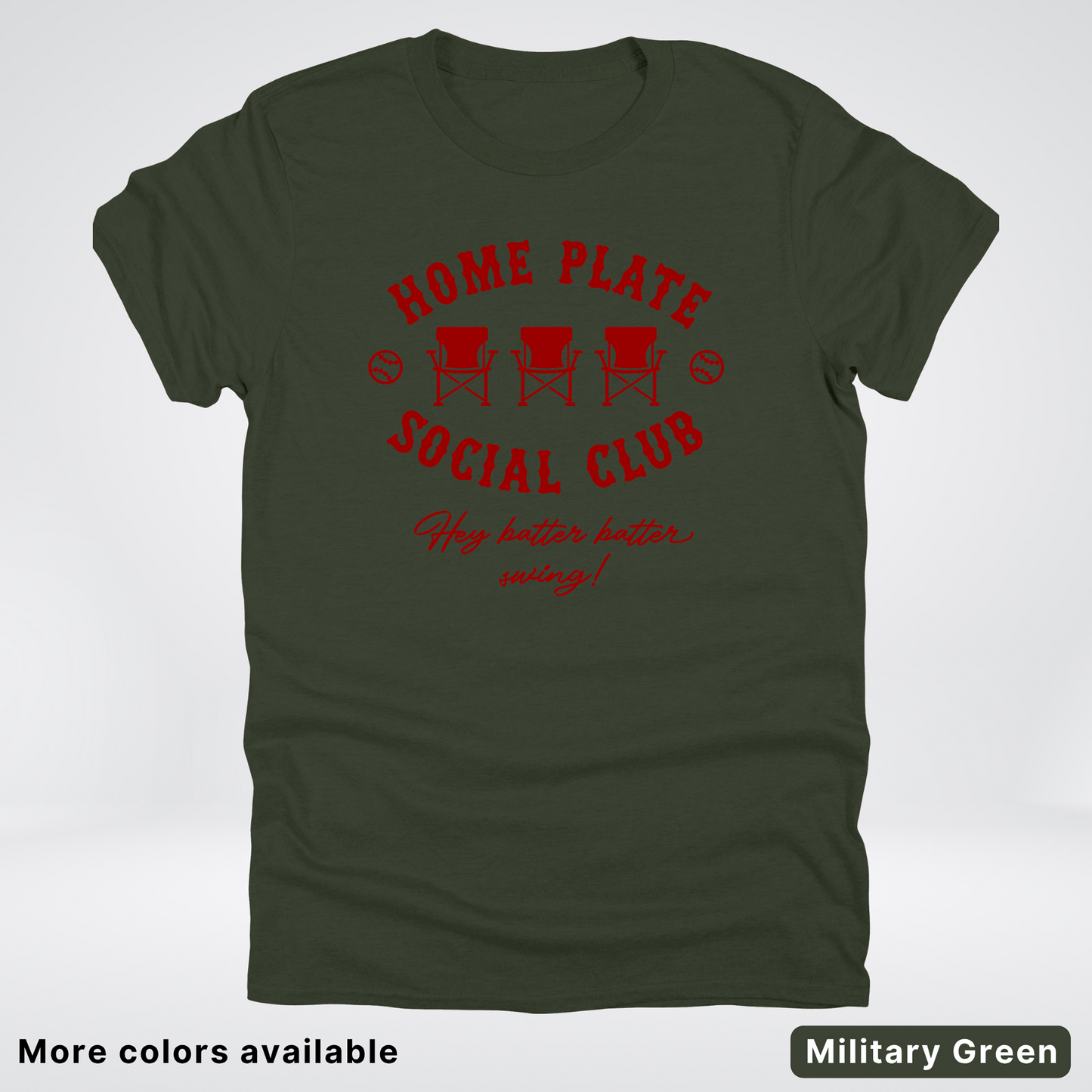 Home Plate Social Club – Maroon Design - T-Shirt