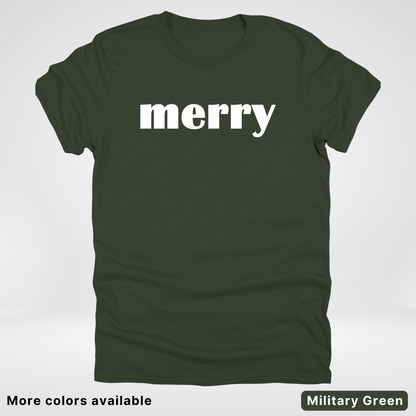 Merry - White Design - T-Shirt