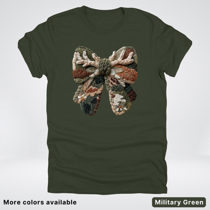 Woodland Winter Bow Hook Yard Faux - T-Shirt
