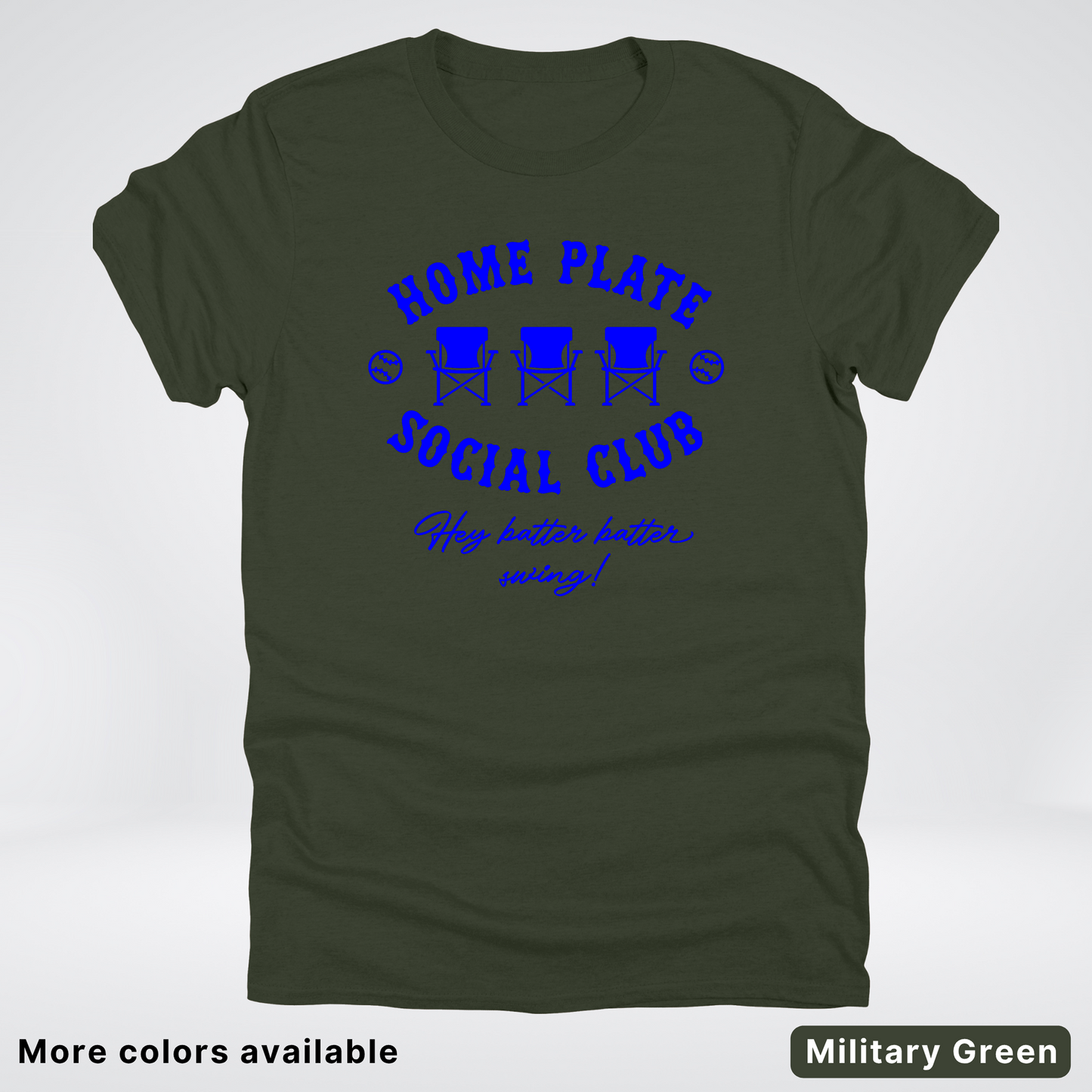 Home Plate Social Club – Blue Design - T-Shirt