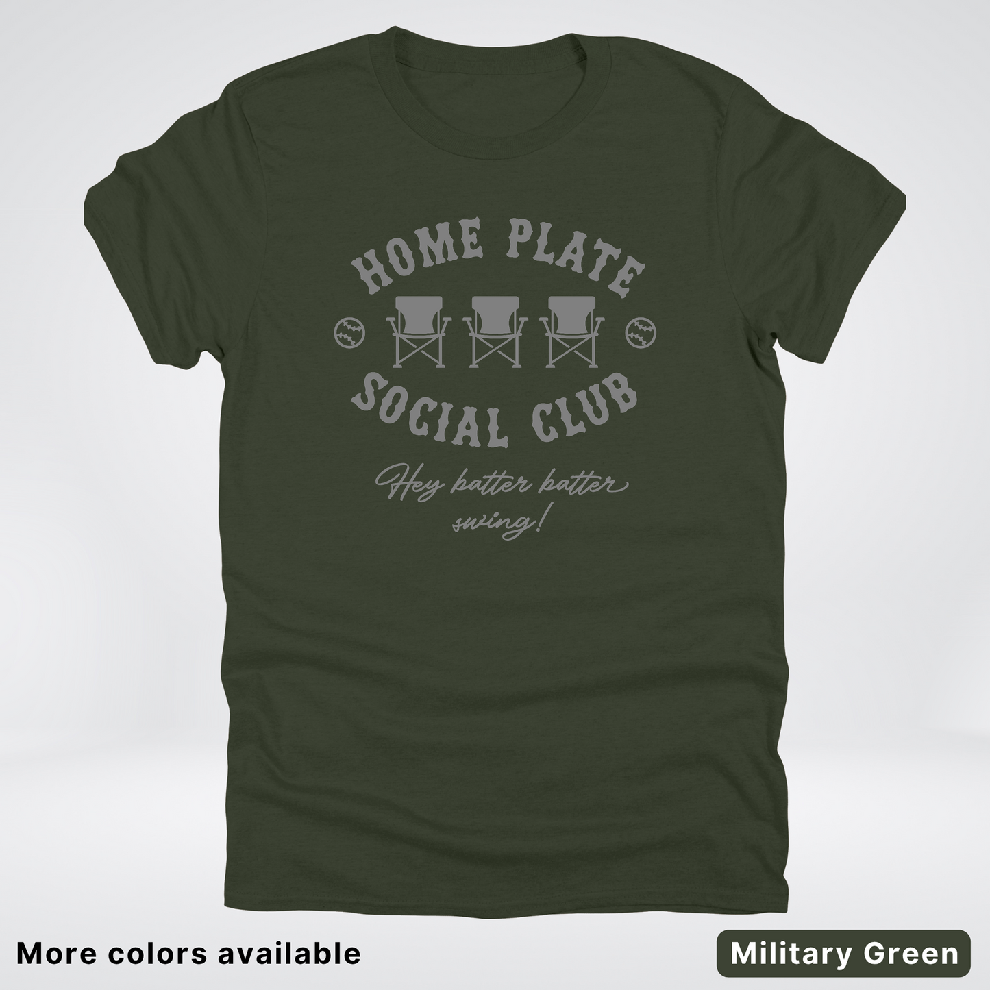 Home Plate Social Club – Gray Design - T-Shirt