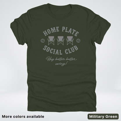 Home Plate Social Club – Gray Design - T-Shirt