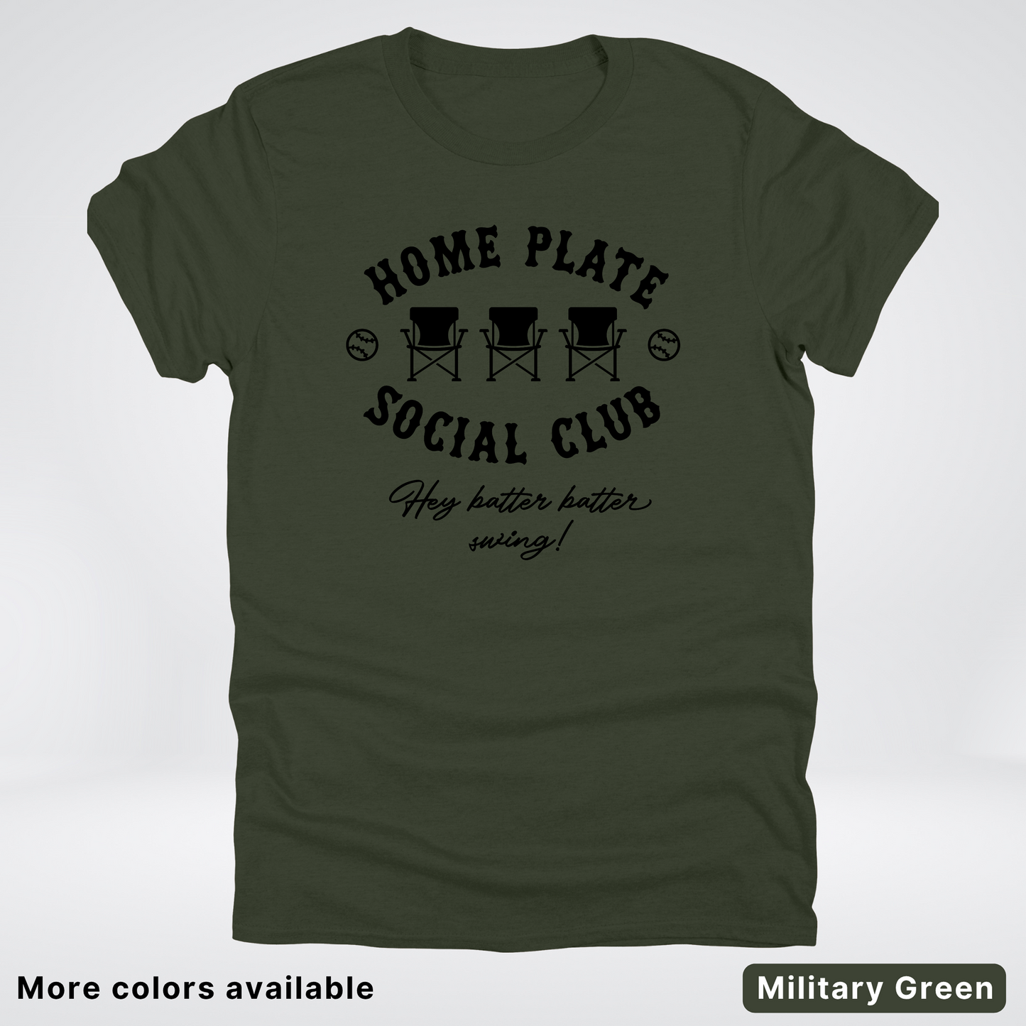 Home Plate Social Club – Black Design - T-Shirt