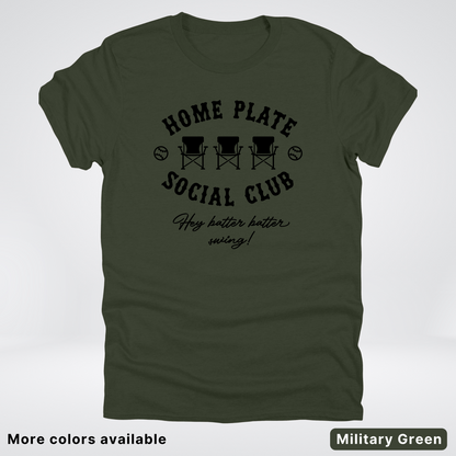 Home Plate Social Club – Black Design - T-Shirt