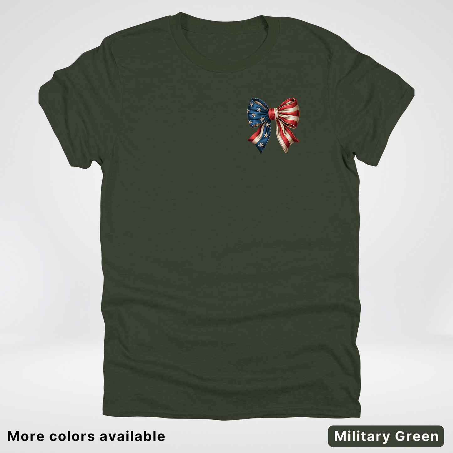 USA Flag Coquette Bow - 4th Of July Design 02 T-Shirt