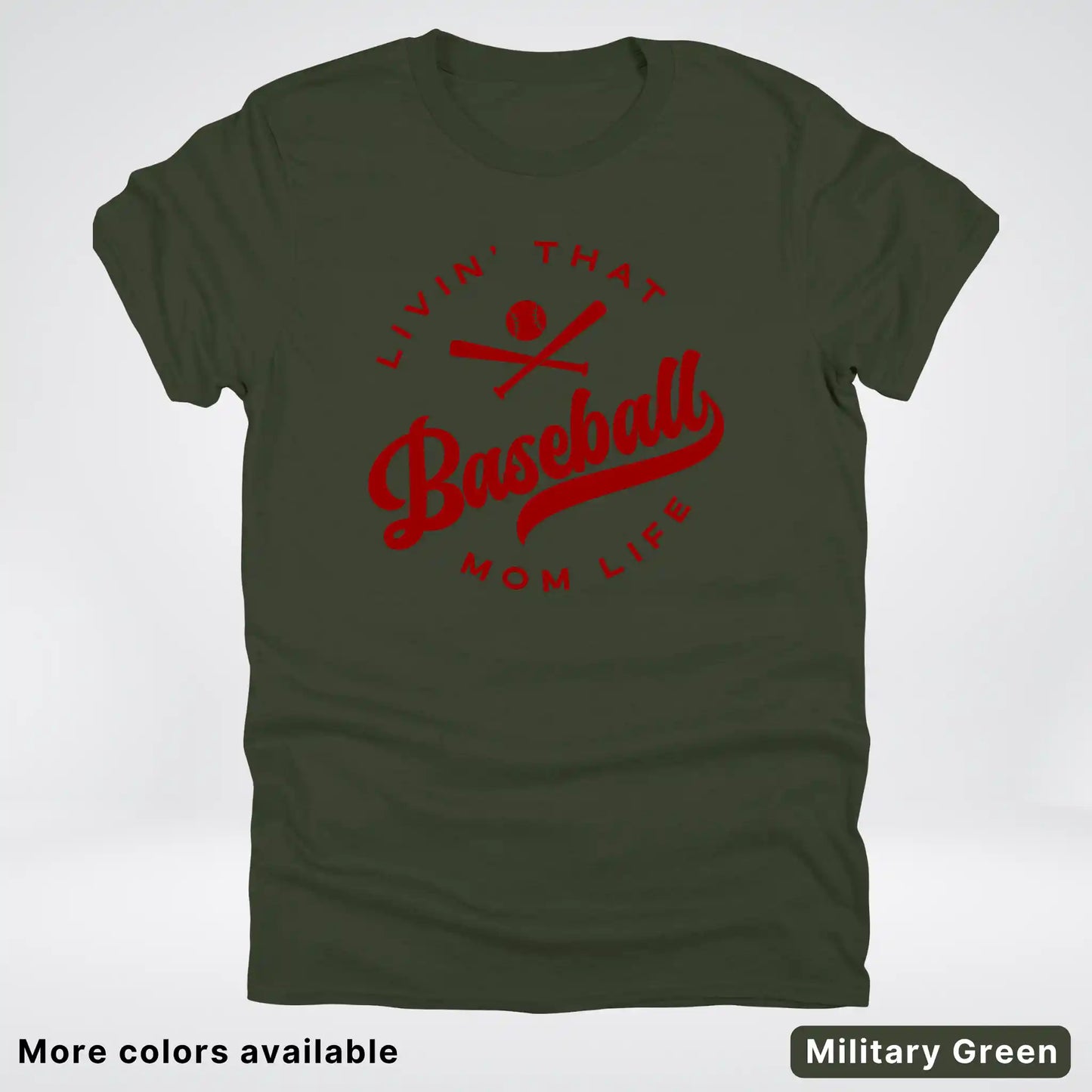Livin' That Baseball Mom Life – Maroon Design - T-Shirt