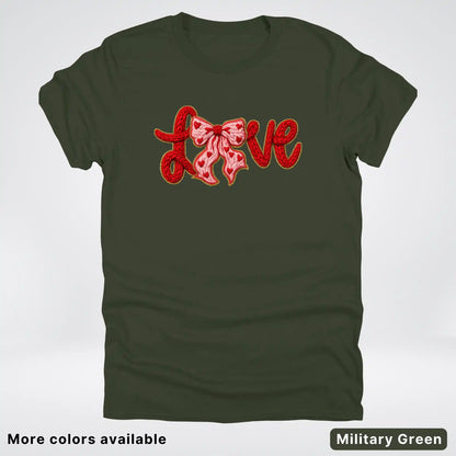 Love Bow Hook Yard Faux - T-Shirt