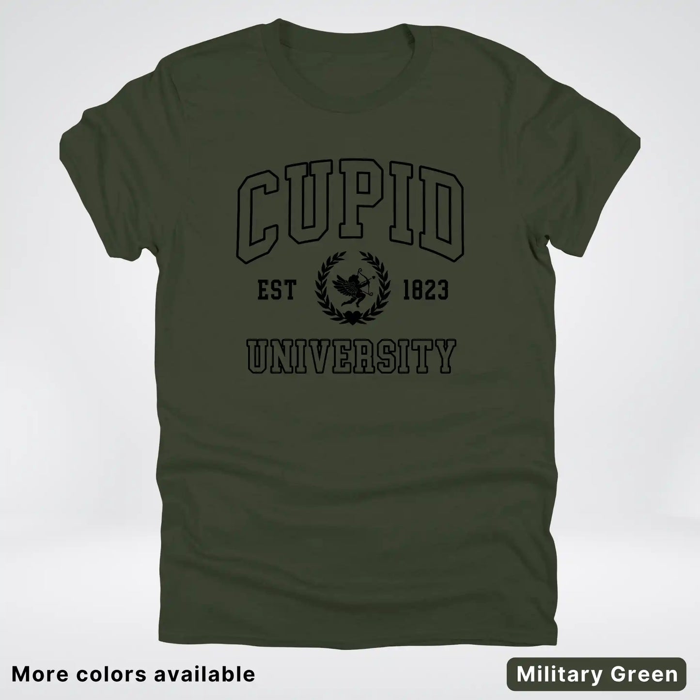 Cupid University Est 1823 - Black Design - T-Shirt