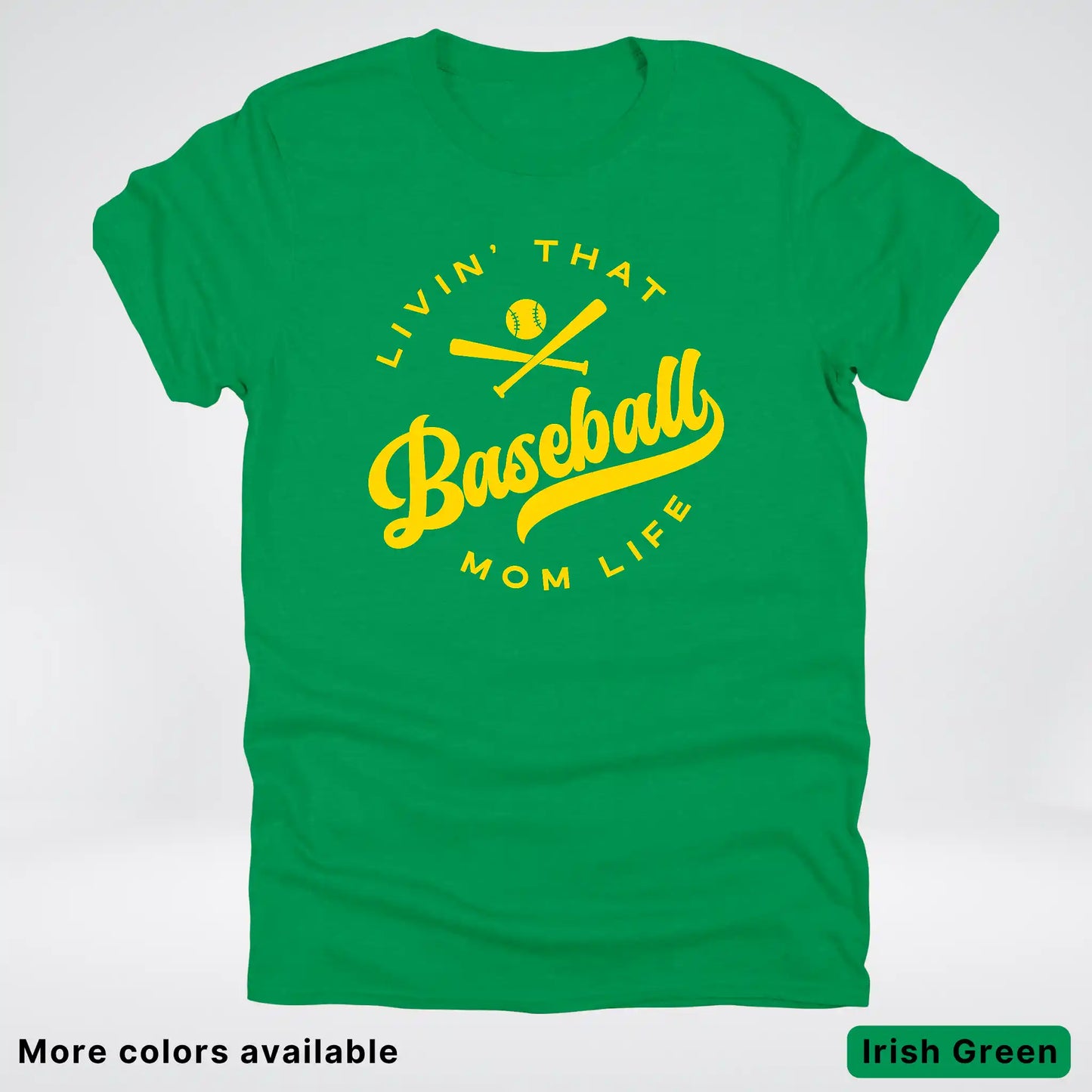 Livin' That Baseball Mom Life - Gold Design - T-Shirt