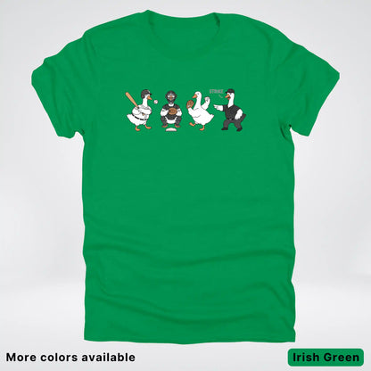 Baseball Goose Squad – Funny Baseball Goose Graphic T-Shirt