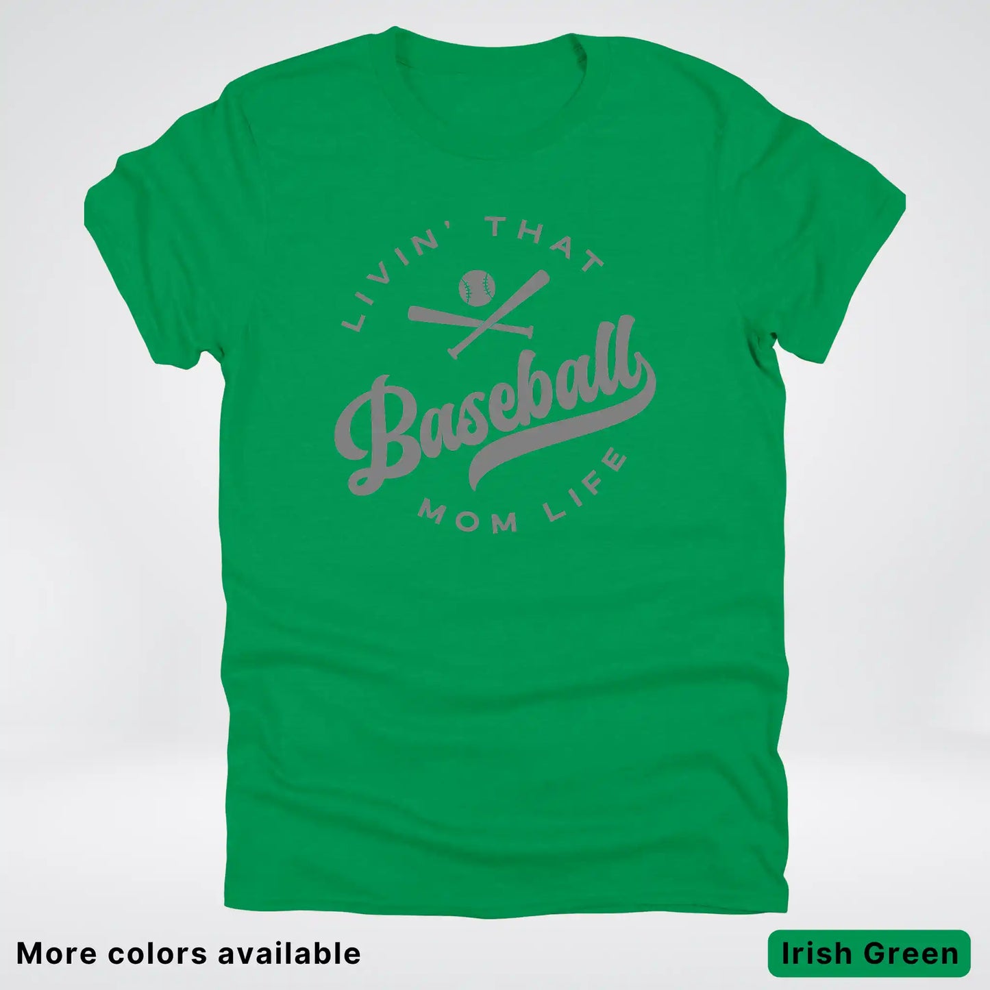 Livin' That Baseball Mom Life - Gray Design - T-Shirt
