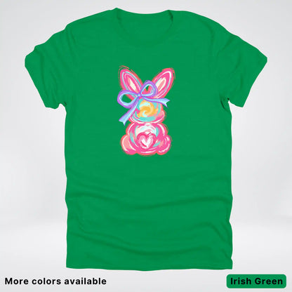 Coquette Easter Bunny – Pastel Bow Bunny Spring Graphic - T-Shirt