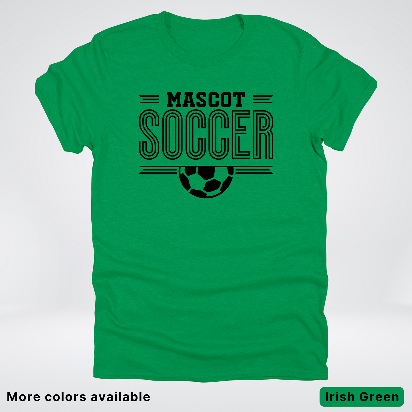 Custom Mascot – Black Design 15 - Soccer T-Shirt