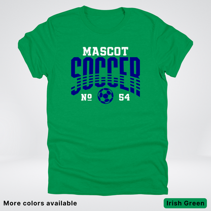 Custom Mascot & Number – Navy Design 09 - Soccer T-Shirt