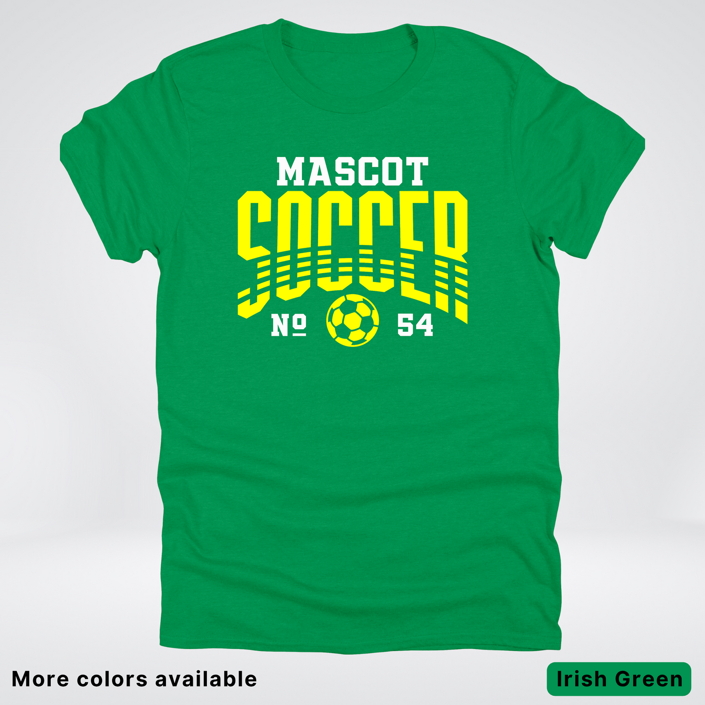 Custom Mascot & Number – Yellow Design 06 - Soccer T-Shirt