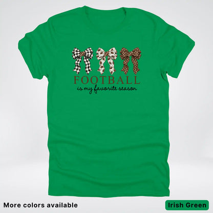 Football Is My Favorite Season – Game Day Bow T-Shirt