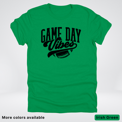 Game Day Vibes - Black Design 2 - Football T-Shirt