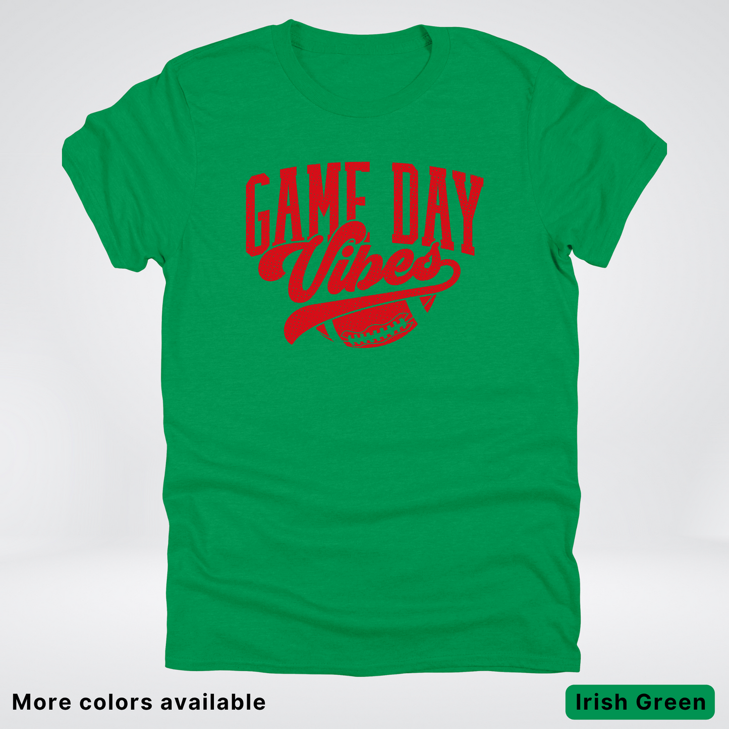 Game Day Vibes - Red Design - Football T-Shirt
