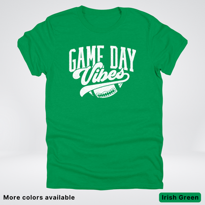 Game Day Vibes - White Design 2 - Football T-Shirt