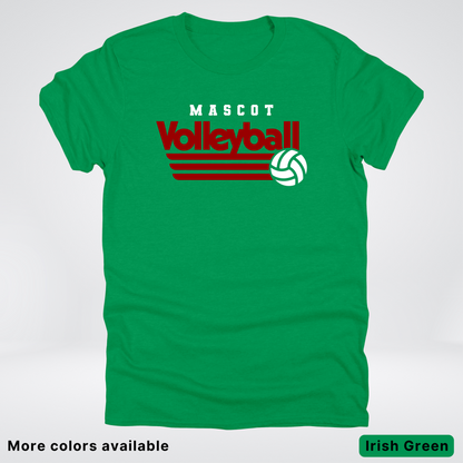 Custom Mascot - Maroon - Volleyball Design 58 - T-Shirt