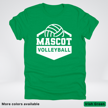 Custom Mascot - White - Volleyball Design 60 - T-Shirt