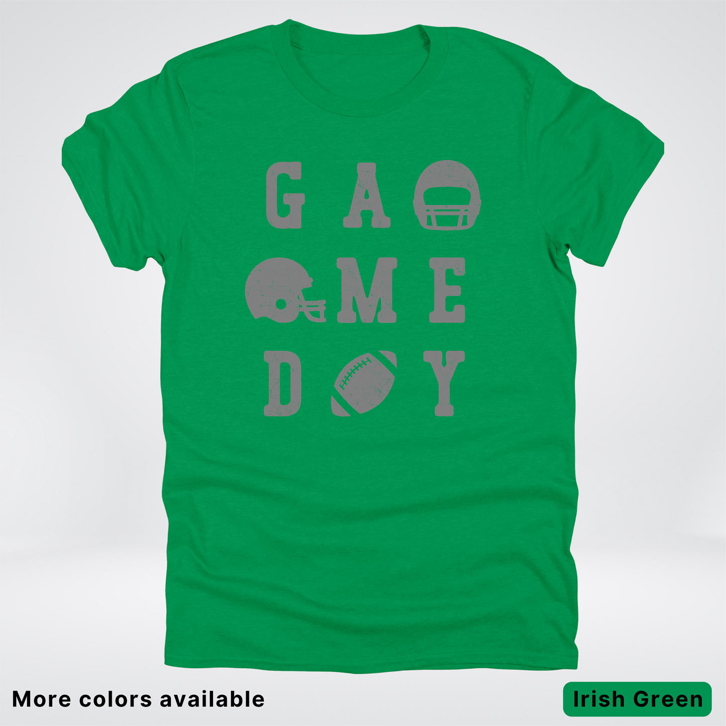Game Day Football 3 x 3 - Gray Design  - T-Shirt