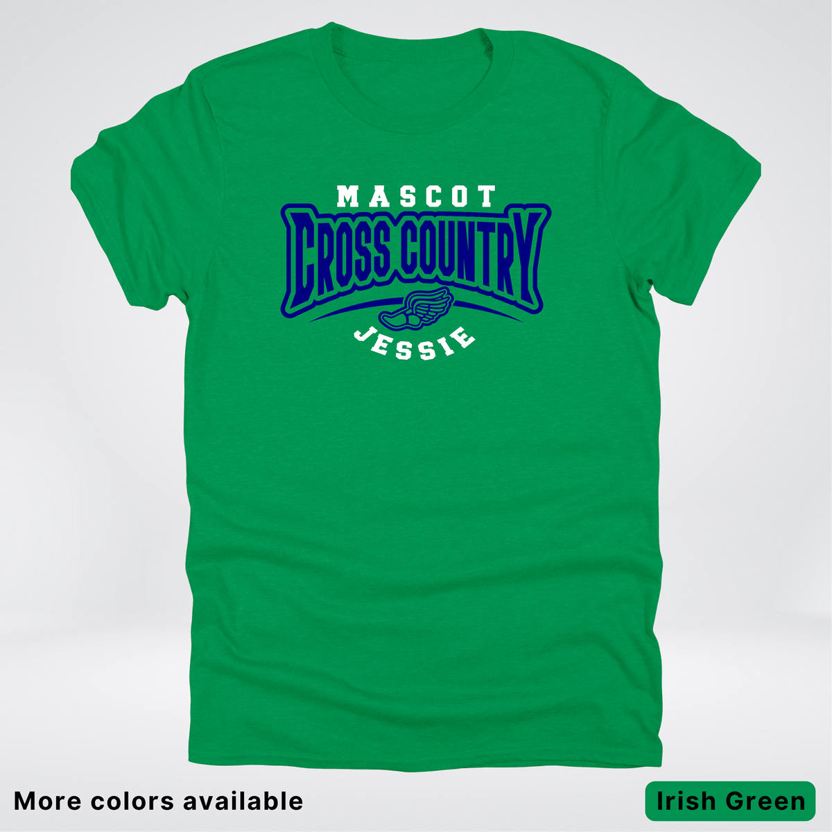 Custom Mascot & Name – Navy Design – Cross Country 10 - T-Shirt